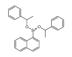 naphthalen-1-yl-bis(1-phenylethoxy)silicon Structure