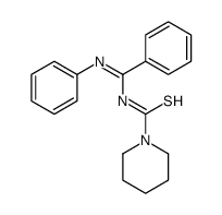 N-[anilino(phenyl)methylidene]piperidine-1-carbothioamide Structure