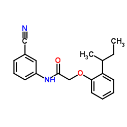 2-(2-sec-Butylphenoxy)-N-(3-cyanophenyl)acetamide结构式