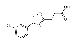 3-[3-(3-CHLOROPHENYL)-1,2,4-OXADIAZOL-5-YL]PROPANOIC ACID结构式