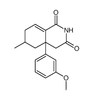 4a-(m-Methoxyphenyl)-6-methyl-1,3-diketo-1,2,3,4,4a,5,6,7-octahydroisoquinoline Structure