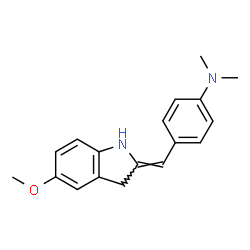 4-[(5-Methoxy-1H-indol-2(3H)-ylidene)methyl]-N,N-dimethylaniline结构式