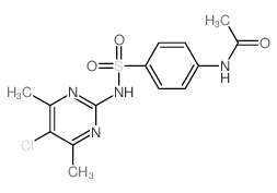 N-[4-[(5-chloro-4,6-dimethyl-pyrimidin-2-yl)sulfamoyl]phenyl]acetamide structure