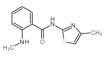 Benzamide, 2-(methylamino)-N-(4-methyl-2-thiazolyl)- (9CI) structure