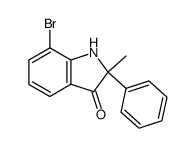 7-bromo-2-methyl-2-phenyl-1,2-dihydro-indol-3-one结构式