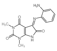 7-[(2-aminophenyl)amino]-2,4-dimethyl-2,4,9-triazabicyclo[4.3.0]nona-6,9-diene-3,5,8-trione Structure