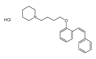 1-[4-[2-[(E)-2-phenylethenyl]phenoxy]butyl]piperidine,hydrochloride结构式