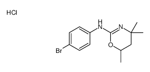 4H-1,3-Oxazin-2-amine, 5,6-dihydro-N-(4-bromophenyl)-4,4,6-trimethyl-,monohydrochloride结构式