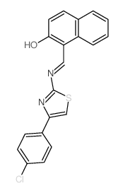 1-[[[4-(4-chlorophenyl)-1,3-thiazol-2-yl]amino]methylidene]naphthalen-2-one结构式