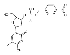 thymidyl 3'-(4-nitrophenyl)phosphorothioate结构式