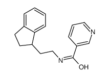 3-Pyridinecarboxamide, N-(2-(2,3-dihydro-1H-inden-1-yl)ethyl)-结构式