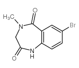 7-溴-4-甲基-2,3,4,5-四氢-1H-1,4-苯并二氮卓-2,5-二酮结构式