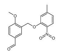 4-METHOXY-3-(5-METHYL-2-NITRO-PHENOXYMETHYL)-BENZALDEHYDE结构式