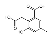 (2-carboxy-6-hydroxy-4-methyl-phenyl)-acetic acid结构式