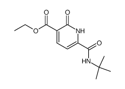 6-tert-Butylcarbamoyl-2-oxo-1,2-dihydro-pyridine-3-carboxylic acid ethyl ester Structure