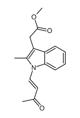 methyl 2-[2-methyl-1-(3-oxobut-1-enyl)indol-3-yl]acetate Structure