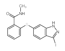 2-((3-IODO-1H-INDAZOL-6-YL)THIO)-N-METHYLBENZAMIDE structure