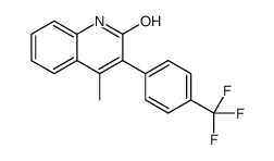 4-methyl-3-[4-(trifluoromethyl)phenyl]-1H-quinolin-2-one结构式