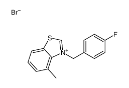 3-[(4-fluorophenyl)methyl]-4-methyl-1,3-benzothiazol-3-ium,bromide Structure