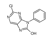 2-chloro-9-phenyl-7H-purin-8-one structure