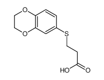 3-(2,3-Dihydro-1,4-benzodioxin-6-ylsulfanyl)propanoic acid结构式