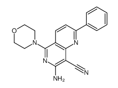 7-amino-5-morpholin-4-yl-2-phenyl-1,6-naphthyridine-8-carbonitrile Structure