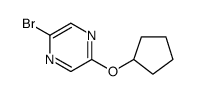 Pyrazine, 2-bromo-5-(cyclopentyloxy) Structure