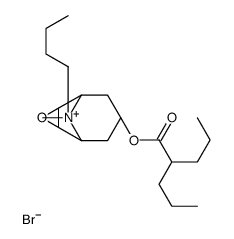 9-butyl-9-methyl-7-((2-propylpentanoyl)oxy)-3-oxa-9-azatricyclo[3.3.1.02,4]nonan-9-ium bromide结构式