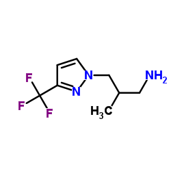 2-METHYL-3-(3-TRIFLUOROMETHYL-PYRAZOL-1-YL)-PROPYLAMINE structure