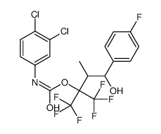 1,3-Butanediol, 1-(p-fluorophenyl)-2-methyl-4,4,4-trifluoro-3-(trifluo romethyl)-, 3,4-dichlorocarbanilate structure