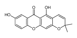 5,8-Dihydroxy-2,2-dimethyl-2H,6H-pyrano[3,2-b]xanthen-6-one Structure