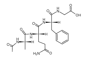 Ac-Ala-Gln-Phe-Gly-OH Structure