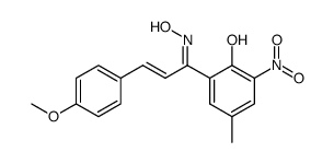 (E)-1-(2-Hydroxy-5-methyl-3-nitro-phenyl)-3-(4-methoxy-phenyl)-propenone oxime Structure