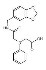 [{2-[(1,3-Benzodioxol-5-ylmethyl)amino]-2-oxoethyl}(phenyl)amino]acetic acid结构式