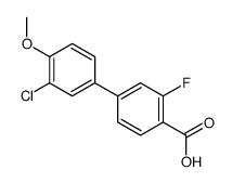 4-(3-chloro-4-methoxyphenyl)-2-fluorobenzoic acid结构式