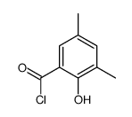 Benzoyl chloride, 2-hydroxy-3,5-dimethyl- (9CI) Structure