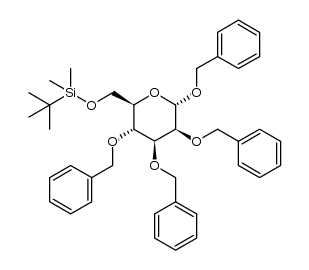 benzyl 2,3,4-tri-O-benzyl-6-tert-butyldimethylsilyl-α-D-mannopyranoside Structure