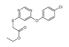 ethyl 2-[6-(4-chlorophenoxy)pyrimidin-4-yl]sulfanylacetate结构式