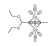 hexacarbonyl[μ-η4-{2-butynal-diethylacetal}]dicobalt Structure