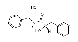 N-methyl-N-(phenylmethyl)-L-phenylalaninamide hydrochloride结构式