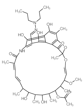 3-(dipropylhydrazono-methyl)-rifamycin结构式