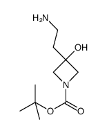 3-(2-氨基乙基)-3-羟基氮杂环丁烷-1-羧酸叔丁酯结构式