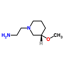 2-[(3S)-3-Methoxy-1-piperidinyl]ethanamine Structure