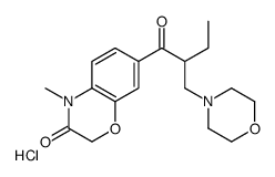 4-methyl-7-[2-(morpholin-4-ylmethyl)butanoyl]-1,4-benzoxazin-3-one,hydrochloride Structure