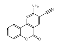 5H-[1]Benzopyrano[4,3-b]pyridine-3-carbonitrile, 2-amino-5-oxo- (en) Structure