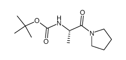 tert-butyl N-[(2S)-1-oxo-1-pyrrolidin-1-ylpropan-2-yl]carbamate structure