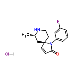 1,8-Diazaspiro[4.5]dec-3-en-2-one, 1-(3-fluorophenyl)-7-Methyl-, hydrochloride (1:1), (5R,7S)-结构式