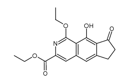 1-ethoxy-3-(ethoxycarbonyl)-7,8-dihydro-9-hydroxy-6H-cyclopent[g]isoquinolin-8-one Structure