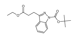 tert-butyl 3-(3-ethoxy-3-oxopropyl)-1H-indazole-1-carboxylate结构式