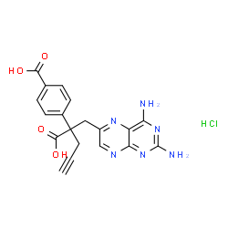 6-喋啶丙酸,2,4-二氨基-Α-(4-羧基苯基)-Α-2-丙炔-1-基-盐酸盐图片